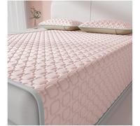 Colchón Plegable de Látex con Efecto Refrescante Juego de Cama de 3 Piezas con Funda de Almohada Lavable a Máquina Sin Arrugas Cubrecolchón Helada para Verano(Pink 1,200*220cm+2 pillowcases)
