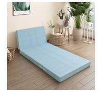 Colchón plegable individual, colchón portátil de 4 pulgadas con funda lavable, cama multifuncional para viajes e invitados, marrón claro, 120 x 200 cm