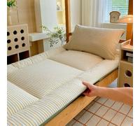 Colchón Plegable Individual de celosía para Alquiler, colchón de Doble Piso para Dormitorio de Estudiantes con cojín Grueso