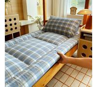 Colchón Plegable Individual de celosía para Alquiler, colchón de Doble Piso para Dormitorio de Estudiantes con cojín Grueso