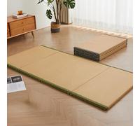 Colchón plegable japonés ligero de 5 cm de grosor, portátil y transpirable, ideal para sala de estar, dormitorio y estudio, color verde fresco (90 x 190 cm)