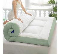 Colchón plegable japonés para suelo para estudiantes, dormitorio, casa, invitados y camping, portátil, cómodo, ahorra espacio, buen apoyo (verde, 120 x 200 x 10 cm)