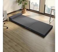 Colchón plegable para niños e invitados, cama portátil de suelo para Spovers y sala de estar, funda extraíble, colchón de espuma gris oscuro (180 x 60 x 8 cm)