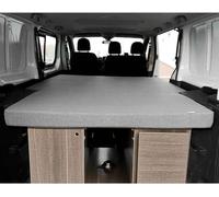 Colchón Plegable para Renault Trafic, Opel Vivaro y Nissan Primastar Modelo Combi (2002-2014) 155x190x8 cm Color Gris Furgoneta Camper