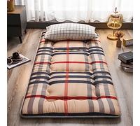 Colchón plegable portátil grueso, tapete enrollable de futón japonés, tamaño Queen 90 x 200 cm, colchón de suelo de doble uso para camping, cama de invitados y uso doméstico (color: E)