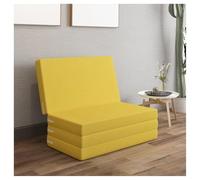 Colchón plegable portátil tamaño individual, cama plegable de 4 pulgadas con funda lavable, colchón multifuncional para viajes e invitados (marrón claro, 120 x 200 cm)