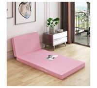 Colchón plegable tamaño individual, colchón portátil de 4 pulgadas con funda lavable, cama multifuncional para viajes e invitados, color marrón claro, 120 x 200 cm