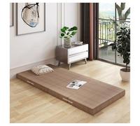 Colchón plegable tamaño individual, colchón portátil de 4 pulgadas con funda lavable, colchón multifuncional para viajes y uso de invitados (marrón claro, 120 x 200 cm)
