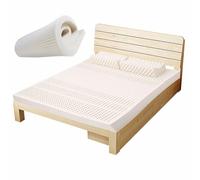 Colchón Queen de látex 100% natural para aliviar el dolor de hombros y espalda, cojín para el hogar, dormitorio, 160 x 220 cm
