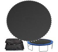 Colchón redondo de malla para trampolín de 12 pies con 72 hebillas de tela para saltar de forma segura, tapete de repuesto para trampolín negro