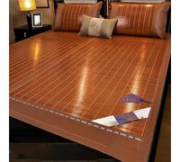 Colchón refrescante de verano de bambú de doble cara, plegable, ropa de cama de bambú suave, ropa de cama de verano de 1,5 x 1,95 m