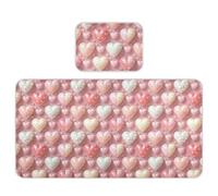 Colchón refrescante para moisés para bebé, 28 x 52 pulgadas, absorbente, subconsciente, corazones, color pastel, melocotón, crema, almohadillas para adultos para adultos
