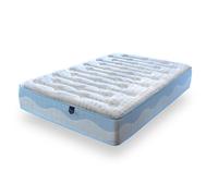 SonnoMATTRESS Colchón Viscogel HR Blue Wave 90x180x30cm - Doble Cara Verano/Invierno, viscogel Fresco, visco Efecto Nube, núcleo HR Firme, 9 Zonas de Descanso y Tejido termorregulador