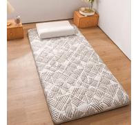 Colchón japonés para dormir en el suelo, colchón de futón para cama individual/doble/queen/king, colchón enrollable para camping, colchón de invitados de suelo (marrón, 150 x 200 cm)