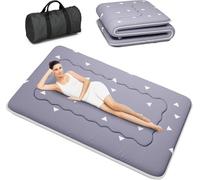 Colchones para futones, Colchón futón japonés, Tatami Plegable, portátil, con Bolsa y Correa, para Dormitorio, colchón de Suelo Grueso, colchón Enrollable para Acampar (Gris RC1, 90X200cm)