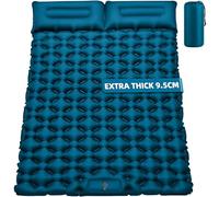 Colchoneta Camping para 2 personas 9,5 cm 204 x 130 cm Esterilla Camping Autoinflable Colchón Hinchable de Aire Ultraligero Inflable portátil para Exteriores, Senderismo, Tienda de campaña, Playa