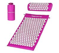 Colchoneta de acupresión Premium, juego de acupresión - incluye Colchoneta, almohada, bolsa y aplicación, funda hecha de 100% algodón, alivia la tensión - Colchoneta de masaje (violeta), acupresión