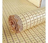 Colchoneta de bambú refrescante para dormir, plegable, transpirable, para verano, para uso de mahjong y sofá, suave y cómoda, ideal para camas individuales/dobles (55 x 150 cm)
