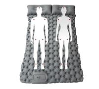 Colchoneta de camping autoinflable, doble espesa, colchón de camping ultraligero, colchón inflable para camping, colchón inflable con bomba de prensa para pies, esterilla de camping ultraligera,