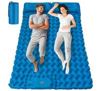 Colchoneta de dormir autoinflable para tienda de campaña: cama inflable para acampar con bomba de pie integrada para mochileros, alfombrilla extra gruesa de 4 pulgadas para suelo, 2 personas, color