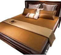 Colchoneta de dormir de bambú de verano, colchón de seda refrescante de doble cara para el hogar, escuela, dormitorio, cómoda solución de sueño de verano (tamaño: 90 x 190 cm)