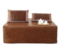 Colchoneta de dormir de bambú de verano, portátil, ligera, plegable, para clima cálido, suave y liso, 0,9 m x 1,9 m (color A)
