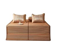 Colchoneta de dormir de bambú portátil, plegable, suave, resistente al sudor, ideal para acampar y uso doméstico
