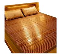 Colchoneta de dormir de bambú refrescante de verano de doble cara, transpirable, plegable, para el hogar, cama de camping portátil, 1 x 1,9 m, solución para dormir fresca y cómoda