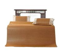 Colchoneta de dormir de verano plegable de ratán, transpirable, resistente al sudor, portátil, 1,8 x 2 m, para comodidad en climas cálidos