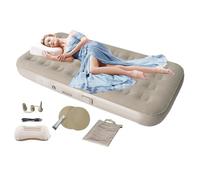 Colchoneta de dormir para camping, 190 x 100 x 25 cm, plegable, inflable, con bomba eléctrica integrada, colchón de suministros de viaje, cama de aire portátil para coche, transiciones en movimiento