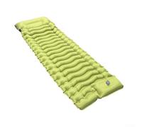 Colchoneta de dormir para mochilero con almohada integrada y bomba de pie para un inflado eficiente, colchón ligero para exteriores (A)