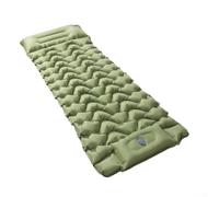Colchoneta de dormir ultraligera para acampar, con almohada incorporada, colchón inflable, con bomba de pie para senderismo y mochileros (D)