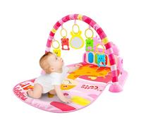 Colchoneta de ejercicios para niños: tamaño de 75 cm x 58 cm, juguete colgante extraíble, función de música electrónica, material agradable para la piel | para bebés desarrollo sensorial aprendizaje l