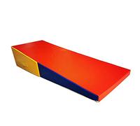 Colchoneta de gimnasia inclinada, colchoneta plegable en forma de cuña para acrobacias, colchoneta con forma para entrenamiento de habilidades de gimnasia, artes marciales, danza y estiramientos (Co
