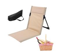 Colchoneta de playa acolchada, plegable y ligera con bolso, tejido resistente al desgaste, para camping, balcón, parque y picnic (37 x 39 x 42 cm)
