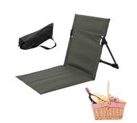 Colchoneta de playa acolchada, plegable y ligera con bolso, tejido resistente al desgaste, para camping, balcón, parque y picnic (37 x 39 x 42 cm)