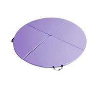Colchoneta de Pole Dancing Esterilla de yoga redonda, equipo gimnasia, portátil, protección for el suelo, ligera y plegable, for baile en barra, for estudio, gimnasio casa, entrenamiento(PURPLE)