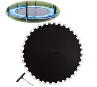 Colchoneta De Repuesto for Trampolín, Superficie De Salto Elástica Resistente, Herramienta De Tracción for Muelles de Trampolín, for Patio Y Área Juegos Al Aire Libre(Negro,15 ft(96 Holes))