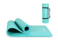Colchoneta Fitness Premium 190 x 60, 80, 100 cm - Antideslizante, Esterilla Ideal para Gimnasia, Yoga y Pilates - Grosor de 1,5 cm - Ecológica con Cinta para Transporte y Poster, Esterilla