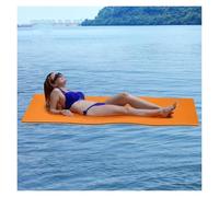 Colchoneta Flotante Enrollable for Piscina, Isla de 3 Capas for Actividades acuáticas en, Playa y océano(Orange,1.8mx0.6mx3.3cm)