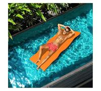 Colchoneta Flotante Enrollable for Piscina, Isla de 3 Capas for Actividades acuáticas en, Playa y océano(Orange,2.7mx1.3mx3.3cm)