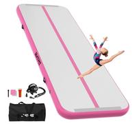 Colchoneta Gimnasia Air Tumbling Mat Ritmica 2/3/4/5/6 m Hinchable 10/20cm Gruesa Colchoneta Deportiva Uso doméstico/Entrenamiento/Rodar/Saltar/Fitness/Yoga/Entretenimiento acuático