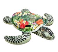 Intex Hinchable Tortuga Gigante, Diseño Realista Multicolor, 191 cm Largo, 170 cm Ancho, Peso máx. 80 kg, Asas de sujeción, Flotador Resistente para Piscina y Playa, +3 años (57555)
