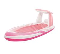 Colchoneta hinchable pink paradise con techo y portabebidas