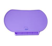 Colchoneta infantil de Baby Mumbo, calidad premium, silicona de grado alimenticio para máxima higiene, diseño único de bordes elevados y bandeja a prueba de derrames, ligera y portátil, 4 colores (rosa perfecto) morado Precious Purp