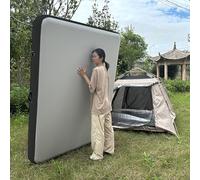 Colchoneta inflable de camping para suelo, 6.5 pies por 6.5 pies, colchoneta inflable cuadrada, colchoneta de aire para gimnasia, pista de gimnasia y ejercicio al aire libre