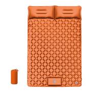 Colchoneta Inflable De Camping Ultraligera Bomba De Pie Integrada Y Almohada Incorporada Impermeable Resistente Compacta Y Plegable Para Camping Senderismo Y Aventuras Al Aire Libre,Orange-190*120*5cm