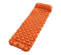 Colchoneta inflable para uso en exteriores con almohada ergonómica, diseño ligero con aislamiento de suelo robusto y sistema de inflado fácil (naranja)