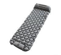 Colchoneta inflable para uso en exteriores con almohada ergonómica, diseño ligero con aislamiento de suelo robusto y sistema de inflado fácil (gris claro)