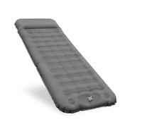 Colchoneta isotérmica autoinflable, cómoda 12 cm, colchón inflable engrosado con bomba de pie y almohada, resistente al agua, colchón de camping al aire libre, ultraligero para de campaña y (Gris)